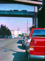 Under Fremont Bridge - acrylic on canvas, 36" x 48"