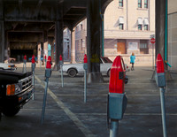 No Parking - acrylic on illustration board, 35" x 27"