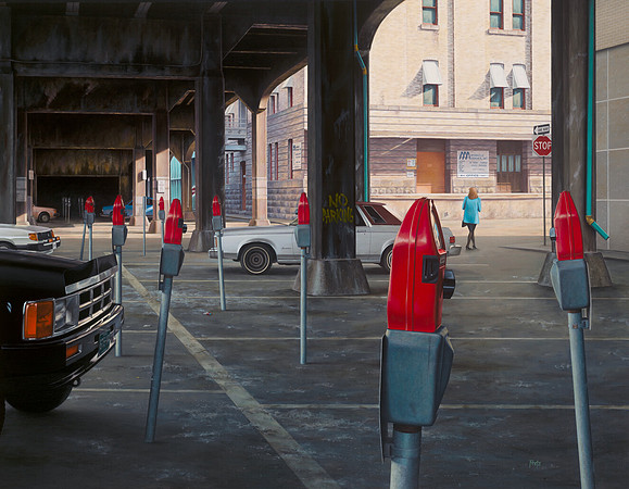 No Parking - acrylic on illustration board, 35" x 27"